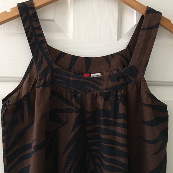 Tropical Hawaiian Print Sleeveless Shift Dress 100 % Cotton H & M Size 8 - Picture 2 of 10